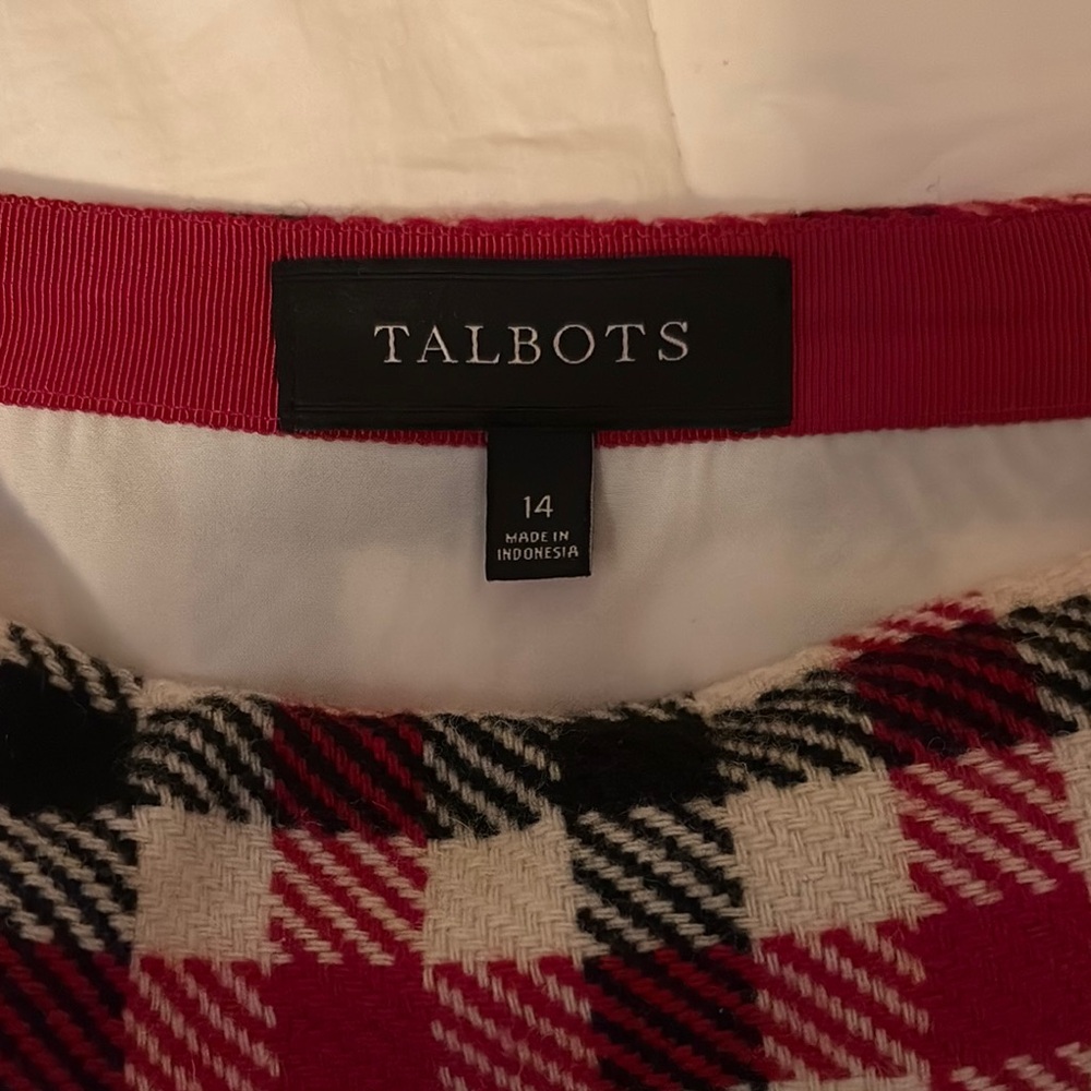 Talbots Red and Black A-Line Mini Skirt for Casual Wear - Picture 2 of 4